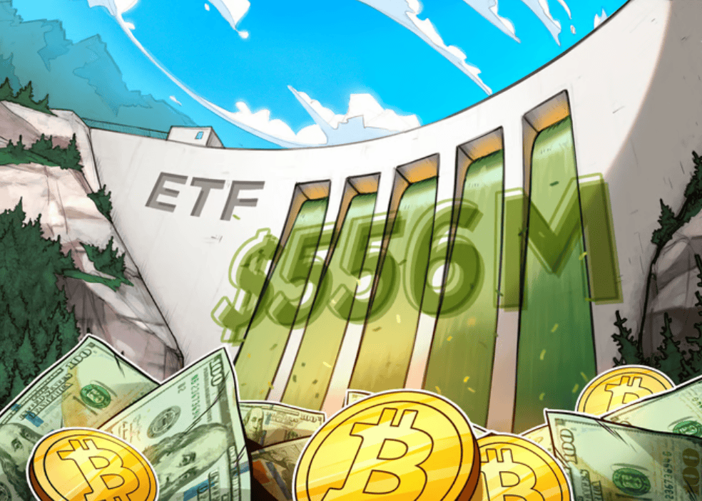 5.56 亿美元的现货比特币 ETF 流入标志着投资者情绪发生重大转变
